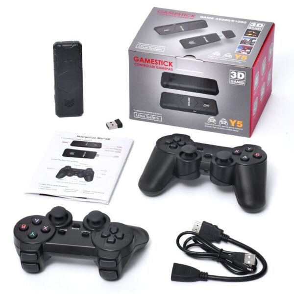 Game Stick Y5: La Revolución en Consolas de TV con Controlador Inalámbrico Recargable